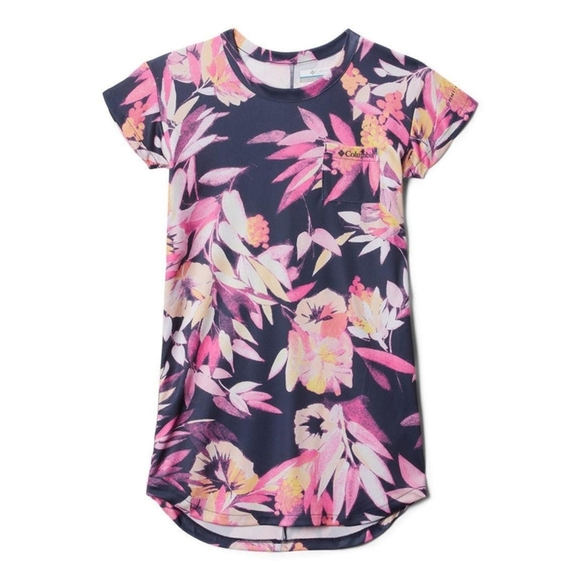Columbia Youth Parker Ridge Floral Tshirt Dress Size Large 14-16 - Picture 1 of 6